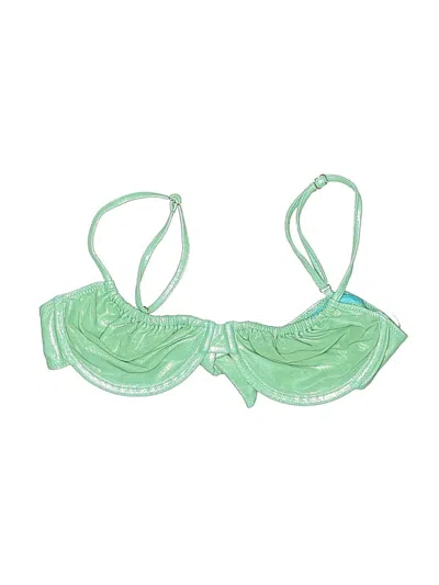 Pre-owned Assorted Brands Swimsuit Top Green Swimwear
