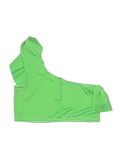 Pre-owned Assorted Brands Swimsuit Top Green Swimwear