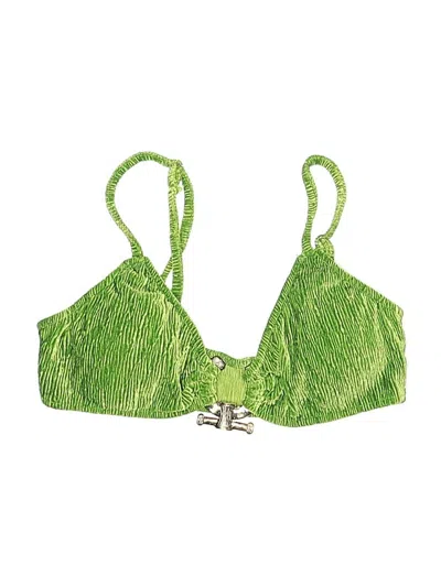 Pre-owned Assorted Brands Swimsuit Top Green Swimwear