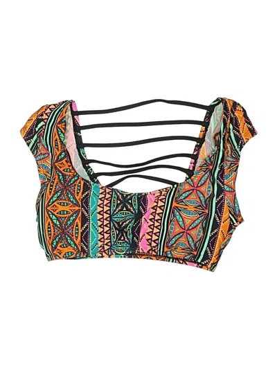 Pre-owned Assorted Brands Swimsuit Top Green Swimwear