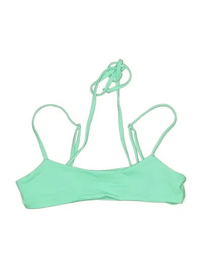 Pre-owned Assorted Brands Swimsuit Top Green Swimwear