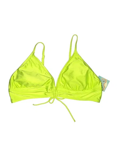 Pre-owned Assorted Brands Swimsuit Top Green Swimwear