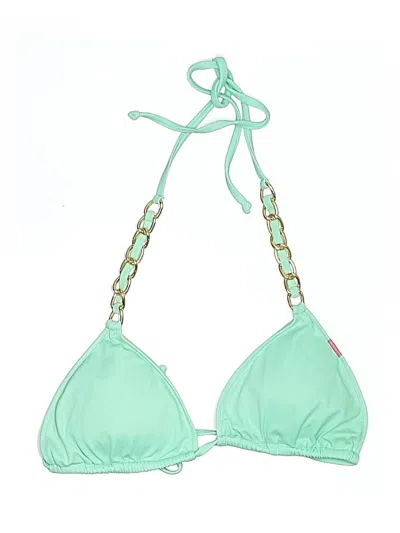 Pre-owned Assorted Brands Swimsuit Top Green Swimwear