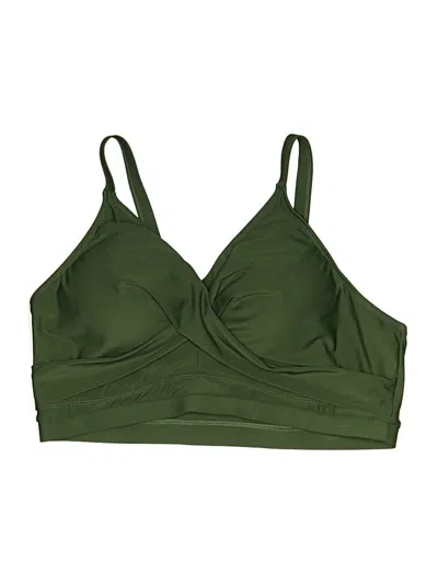 Pre-owned Assorted Brands Swimsuit Top Green Swimwear