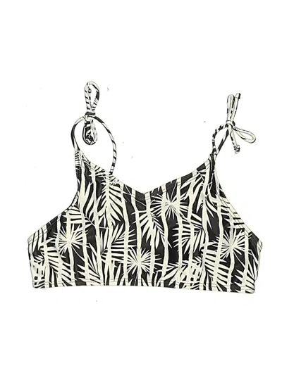 Pre-owned Assorted Brands Swimsuit Top Ivory Print Pattern Swimwear