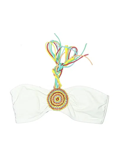 Pre-owned Assorted Brands Swimsuit Top Ivory Swimwear