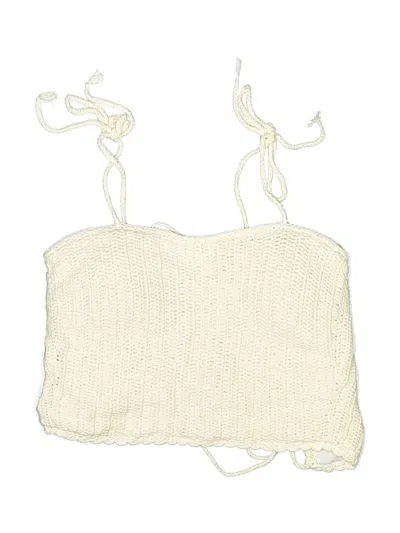 Pre-owned Assorted Brands Swimsuit Top Ivory Swimwear