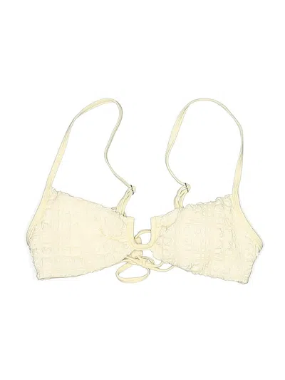 Pre-owned Assorted Brands Swimsuit Top Ivory Swimwear In White