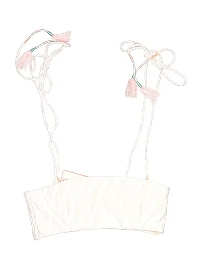 Pre-owned Assorted Brands Swimsuit Top Ivory Swimwear In White