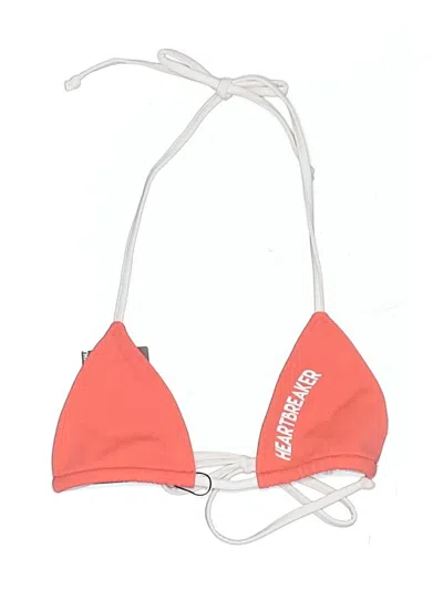 Pre-owned Assorted Brands Swimsuit Top Orange Graphic Pattern Swimwear