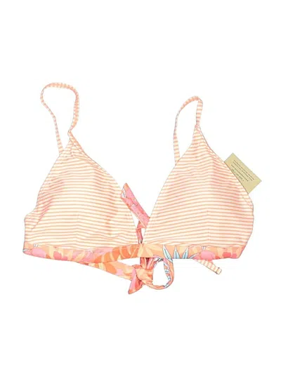 Pre-owned Assorted Brands Swimsuit Top Orange Swimwear