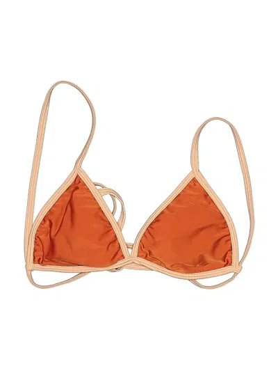 Pre-owned Assorted Brands Swimsuit Top Orange Swimwear