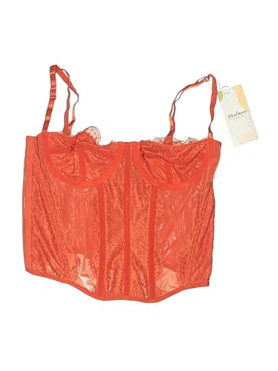 Pre-owned Assorted Brands Swimsuit Top Orange Swimwear