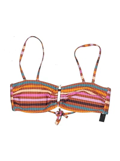 Pre-owned Assorted Brands Swimsuit Top Orange Swimwear