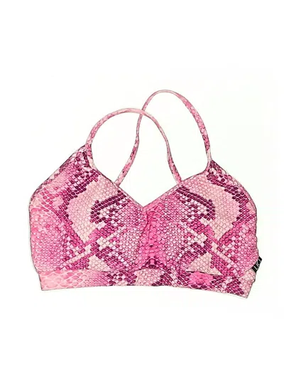 Pre-owned Assorted Brands Swimsuit Top Pink Animal Print Pattern Swimwear