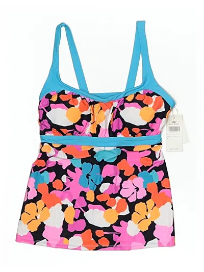Assorted Brands Swimsuit Top Pink Floral Pattern Swimwear
