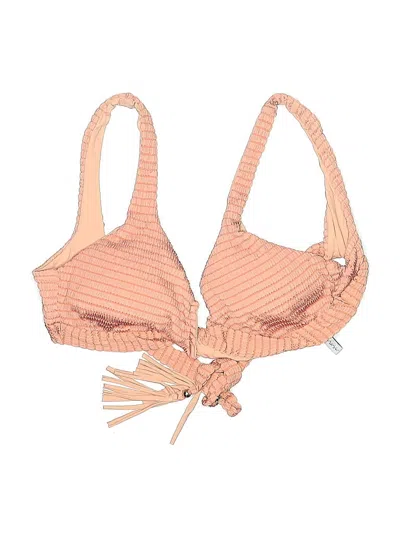 Pre-owned Assorted Brands Swimsuit Top Pink Print Pattern Swimwear