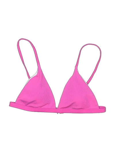 Pre-owned Assorted Brands Swimsuit Top Pink Solid Pattern Swimwear