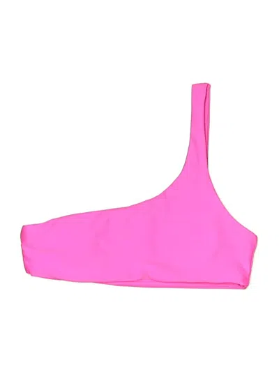 Pre-owned Assorted Brands Swimsuit Top Pink Solid Pattern Swimwear