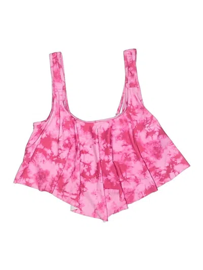 Pre-owned Assorted Brands Swimsuit Top Pink Tie-dye Pattern Swimwear