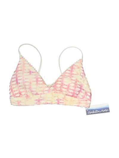 Pre-owned Assorted Brands Swimsuit Top Pink Tweed Pattern Swimwear