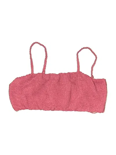 Pre-owned Assorted Brands Swimsuit Top Pink Tweed Pattern Swimwear