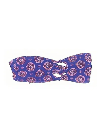 Pre-owned Assorted Brands Swimsuit Top Purple Paisley Pattern Swimwear