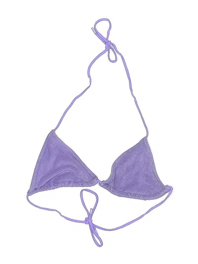 Pre-owned Assorted Brands Swimsuit Top Purple Swimwear