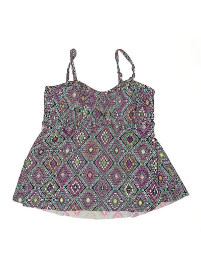 Pre-owned Assorted Brands Swimsuit Top Purple Swimwear