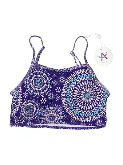 Pre-owned Assorted Brands Swimsuit Top Purple Swimwear