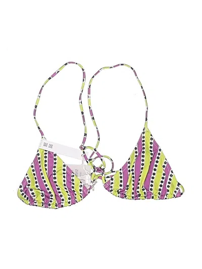 Assorted Brands Swimsuit Top Purple Tweed Pattern Swimwear