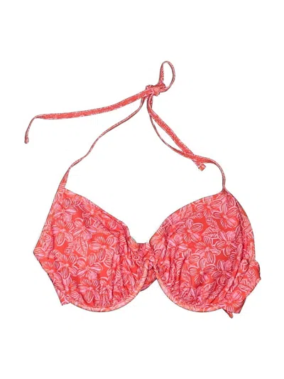 Pre-owned Assorted Brands Swimsuit Top Red Paisley Pattern Swimwear