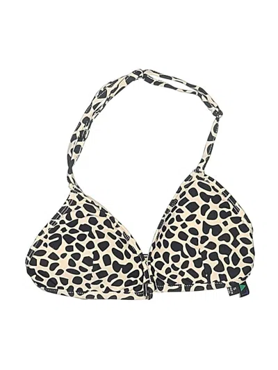 Pre-owned Assorted Brands Swimsuit Top Tan Animal Print Pattern Swimwear