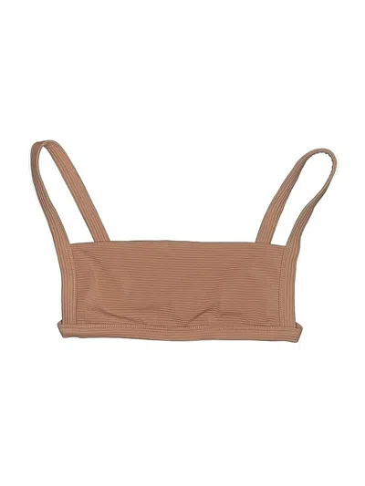 Pre-owned Assorted Brands Swimsuit Top Tan Swimwear In Brown
