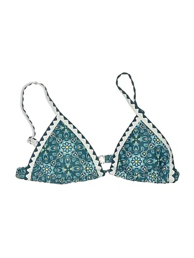 Pre-owned Assorted Brands Swimsuit Top Teal Swimwear