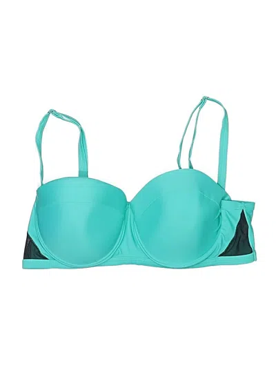 Pre-owned Assorted Brands Swimsuit Top Teal Swimwear