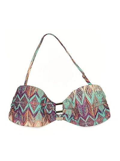 Pre-owned Assorted Brands Swimsuit Top Teal Swimwear