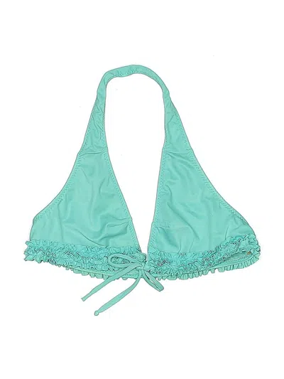 Pre-owned Assorted Brands Swimsuit Top Teal Swimwear In Blue