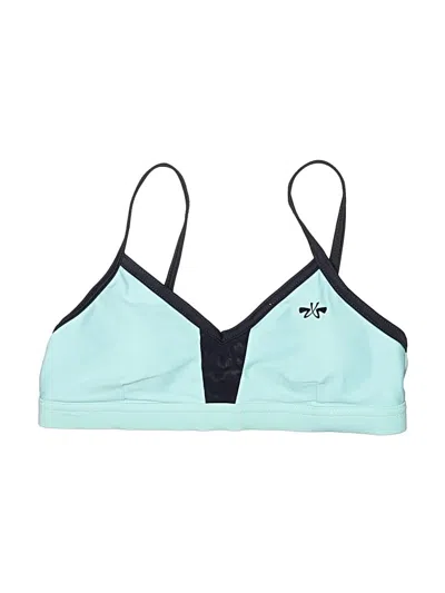 Pre-owned Assorted Brands Swimsuit Top Teal Swimwear In Blue