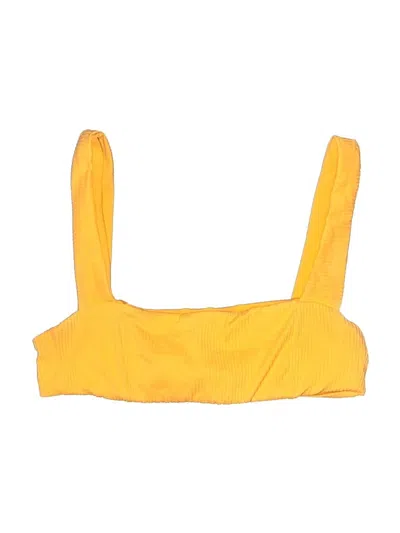 Pre-owned Assorted Brands Swimsuit Top Yellow Swimwear