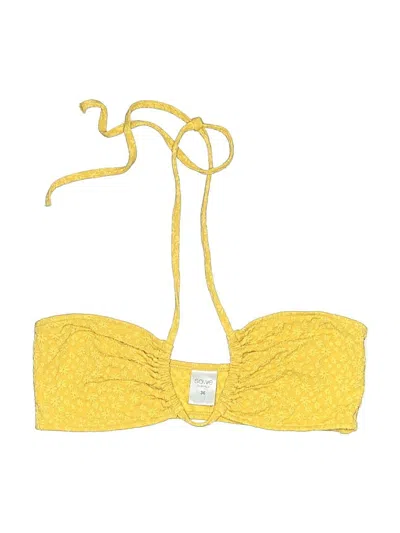 Pre-owned Assorted Brands Swimsuit Top Yellow Swimwear