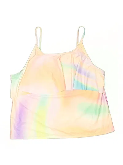 Assorted Brands Swimsuit Top Yellow Tie-dye Pattern Swimwear