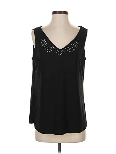 Pre-owned Assorted Brands Tank Top Black Cold Shoulder Neckline Tops