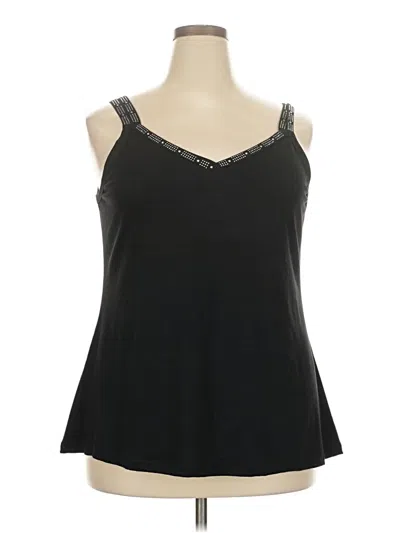 Pre-owned Assorted Brands Tank Top Black Cold Shoulder Neckline Tops