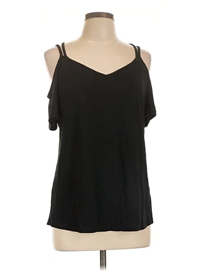 Pre-owned Assorted Brands Tank Top Black Cold Shoulder Neckline Tops