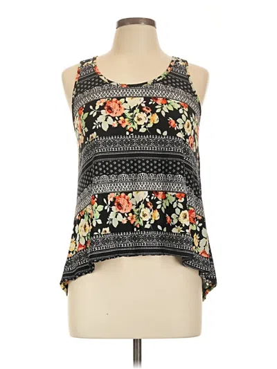 Pre-owned Assorted Brands Tank Top Black Halter Neckline Tops