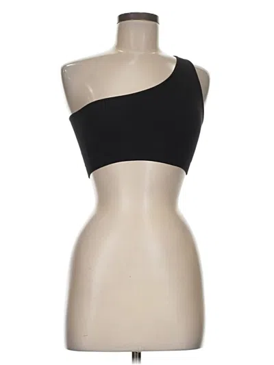 Pre-owned Assorted Brands Tank Top Black One Shoulder Neckline Tops