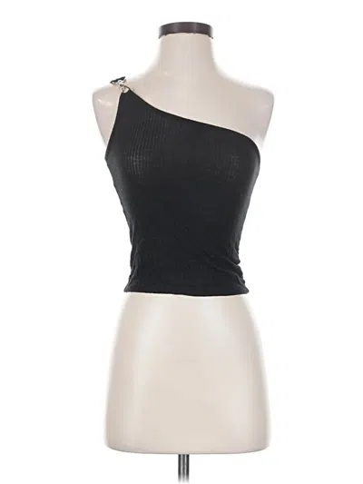 Pre-owned Assorted Brands Tank Top Black One Shoulder Neckline Tops