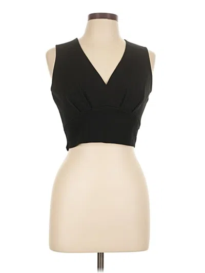 Pre-owned Assorted Brands Tank Top Black Plunge Neckline Tops