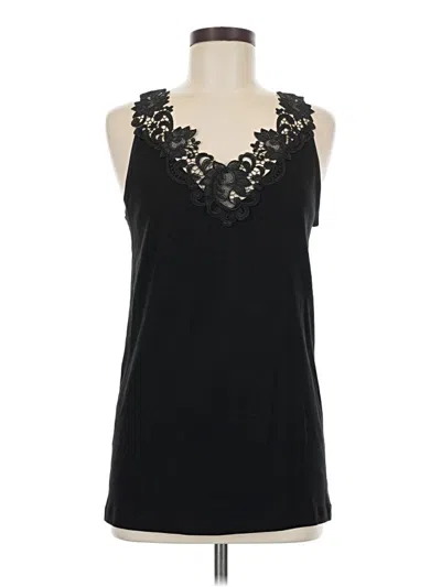 Pre-owned Assorted Brands Tank Top Black Plunge Neckline Tops
